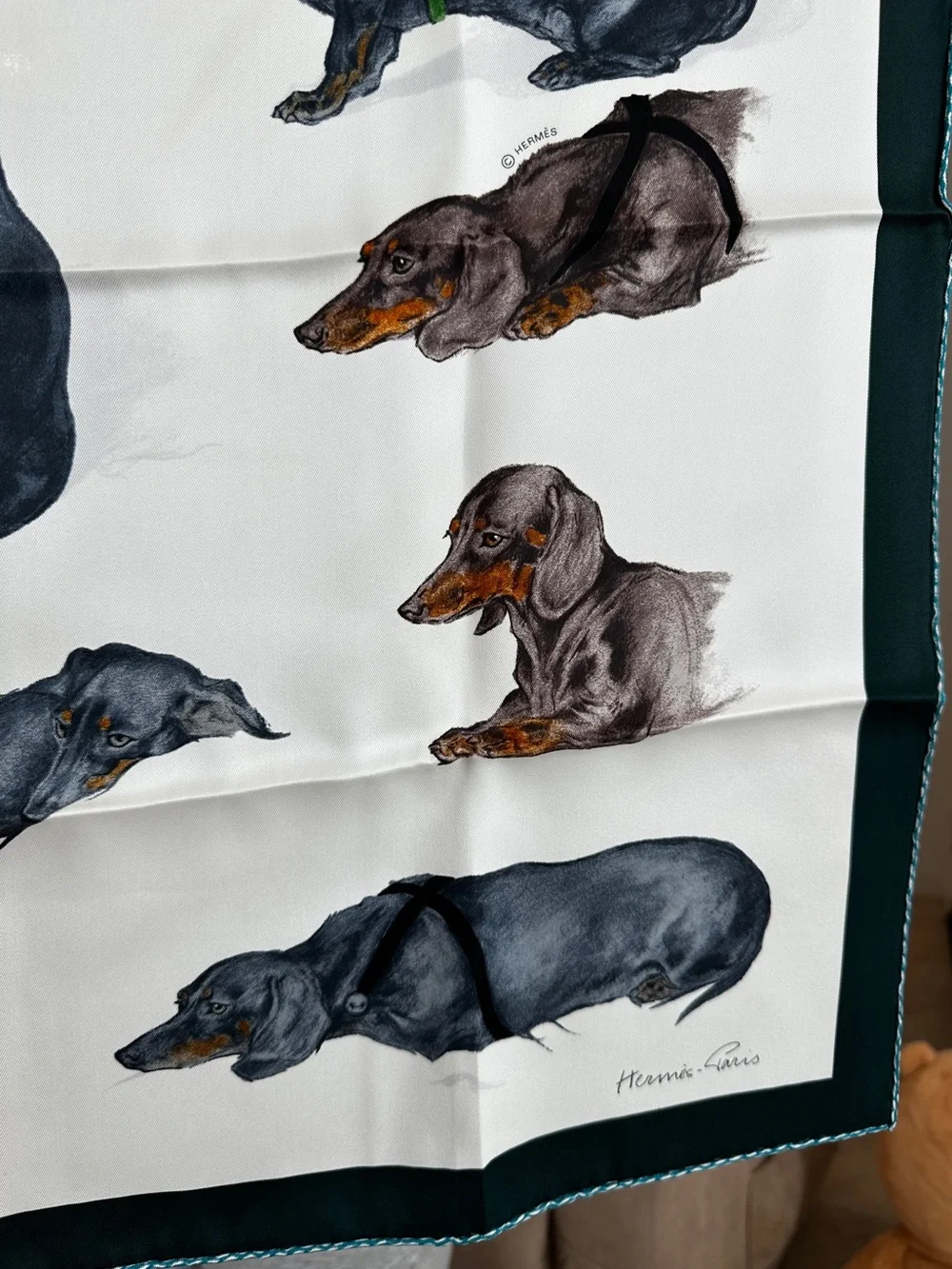 Hermes Les Bassets Scarf 70